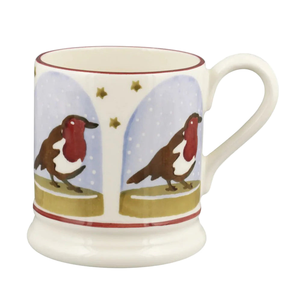 Emma Bridgewater Robin Snow Globe 1/2 Pint Mug
