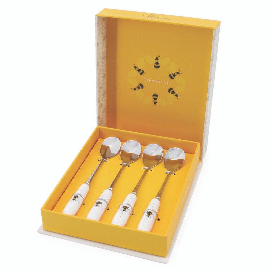Tipperary Crystal Bees - Bee Set of 4 Dessert Spoons