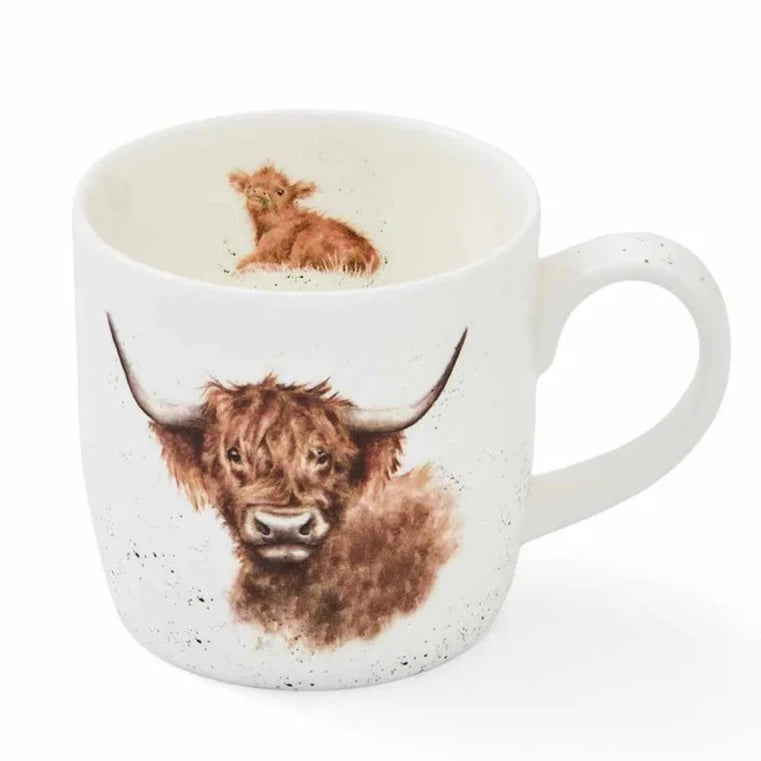 Royal Worcester Wrendale Designs Highland Cow Mug