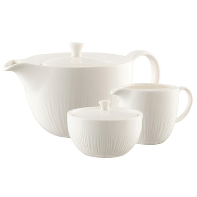 Belleek Living Erne Teaset - Teapot, Cream & Sugar: 9307