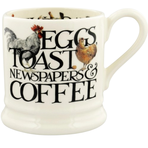 Emma Bridgewater Rise & Shine Eggs & Toast 1/2 Pint Mug