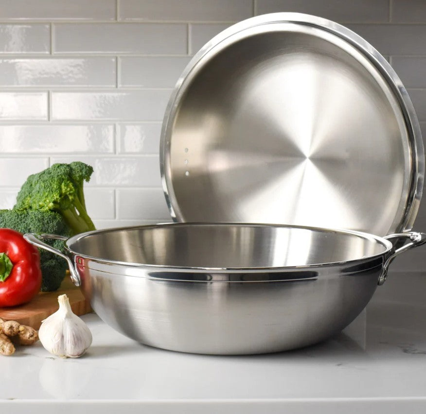 Hestan ProBond Induction Stainless Steel Wok & Lid - 36cm 7L