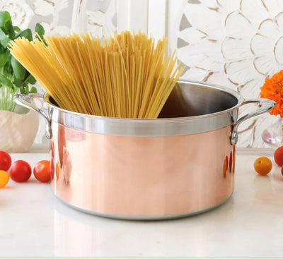 Hestan CopperBond Induction Copper Stock Pot & Lid - 24cm 5.7L