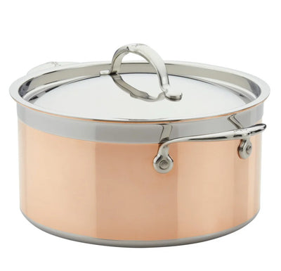 Hestan CopperBond Induction Copper Stock Pot & Lid - 24cm 5.7L
