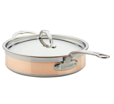 Hestan CopperBond Induction Copper Sauté Pan & Lid with Helper Handle 26cm 3.3L