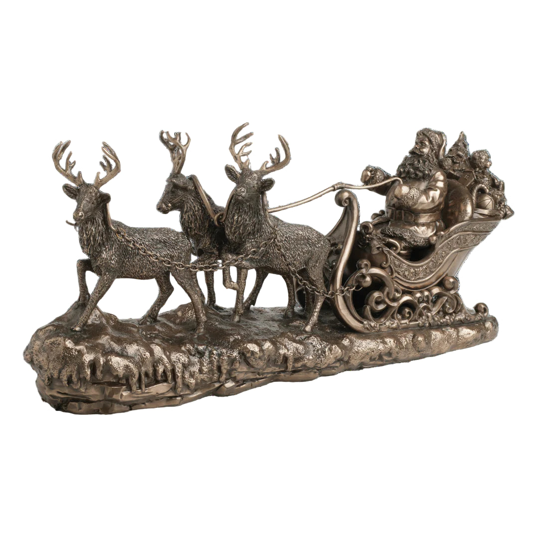 Genesis Bronze - Santa on Sleigh Small: WW016