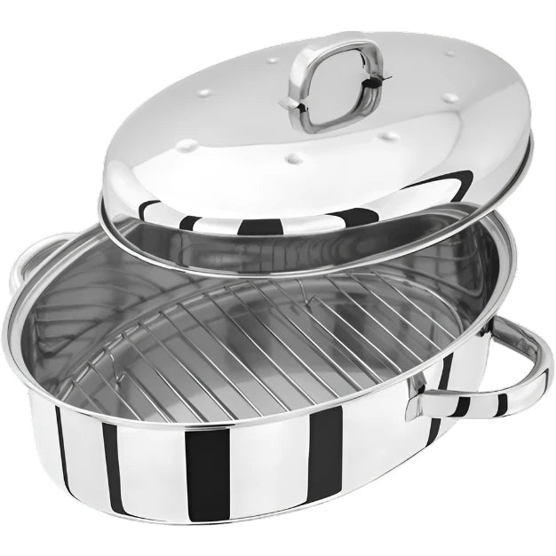 Judge Speciality Cookware, 32 x 22 x 15cm Oval Roaster with Rack: TC120