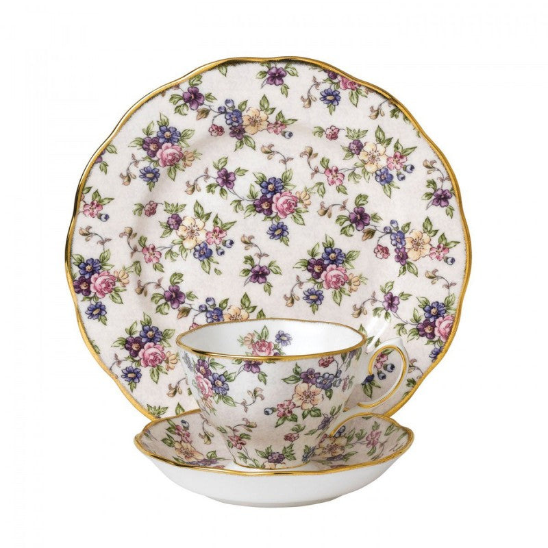 100 Years Of Royal Albert 1940 English Chintz 3-Piece Set