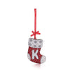 Tipperary Crystal Alphabet Stocking Christmas Decoration - K - Last chance to buy