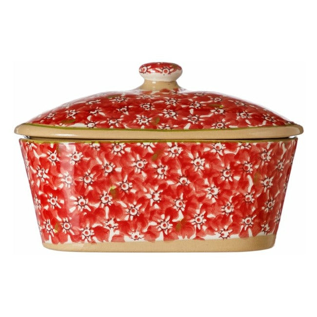 Nicholas Mosse Lawn Red - Covered Butterdish
