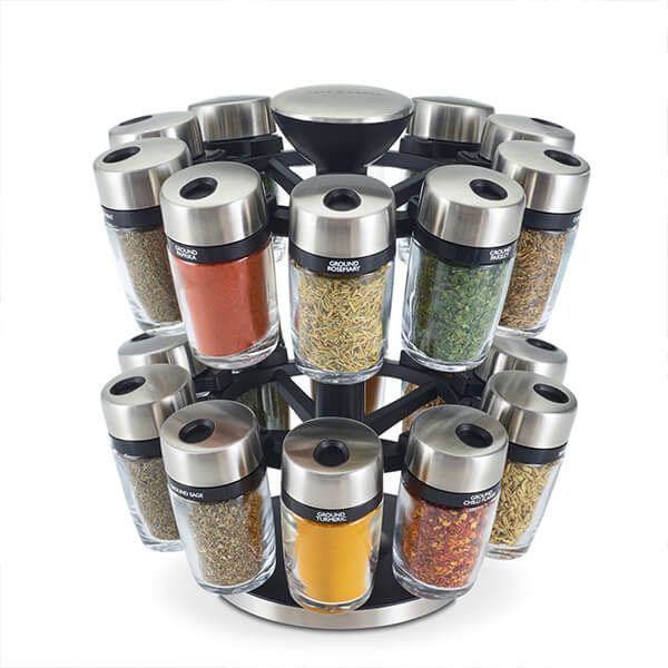 Cole & Mason 20 Jar Carousel Filled Herb and Spice Rack  H121809