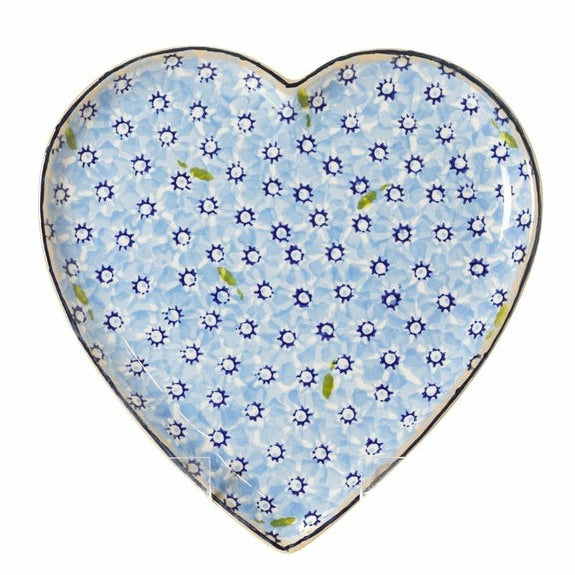 Nicholas Mosse Lawn Light Blue - Medium Heart Plate