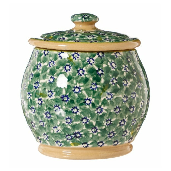 Nicholas Mosse Lawn Green - Small Round Lidded Jar