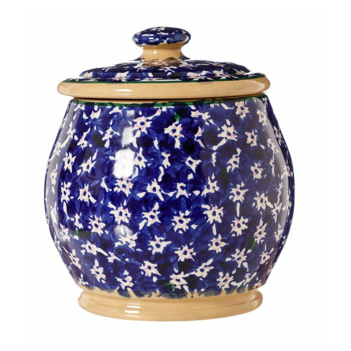 Nicholas Mosse Lawn Dark Blue - Small Round Lidded Jar
