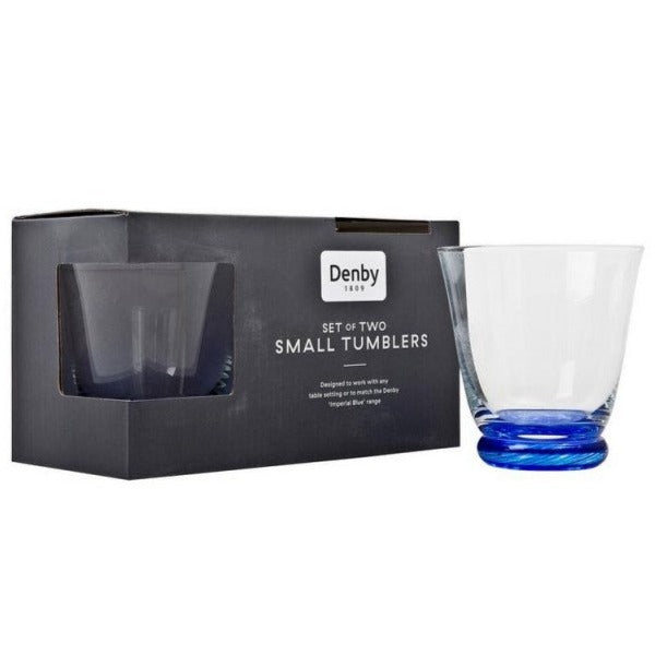 Denby Classic Blue (Imperial Blue) Small Tumbler Pack of 2