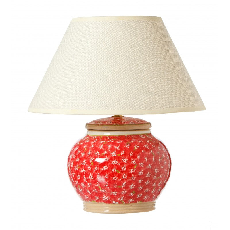 Nicholas Mosse Lawn Red - 5 Inch Lamp with Shade