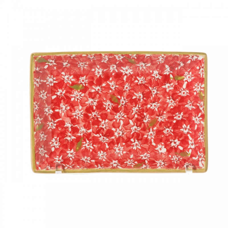 Nicholas Mosse Lawn Red - Small Rectangle Plate