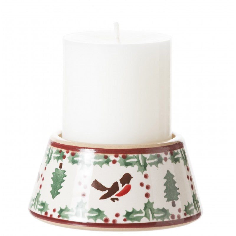 Nicholas Mosse Winter Robin - Reversible Candlestick with Candle