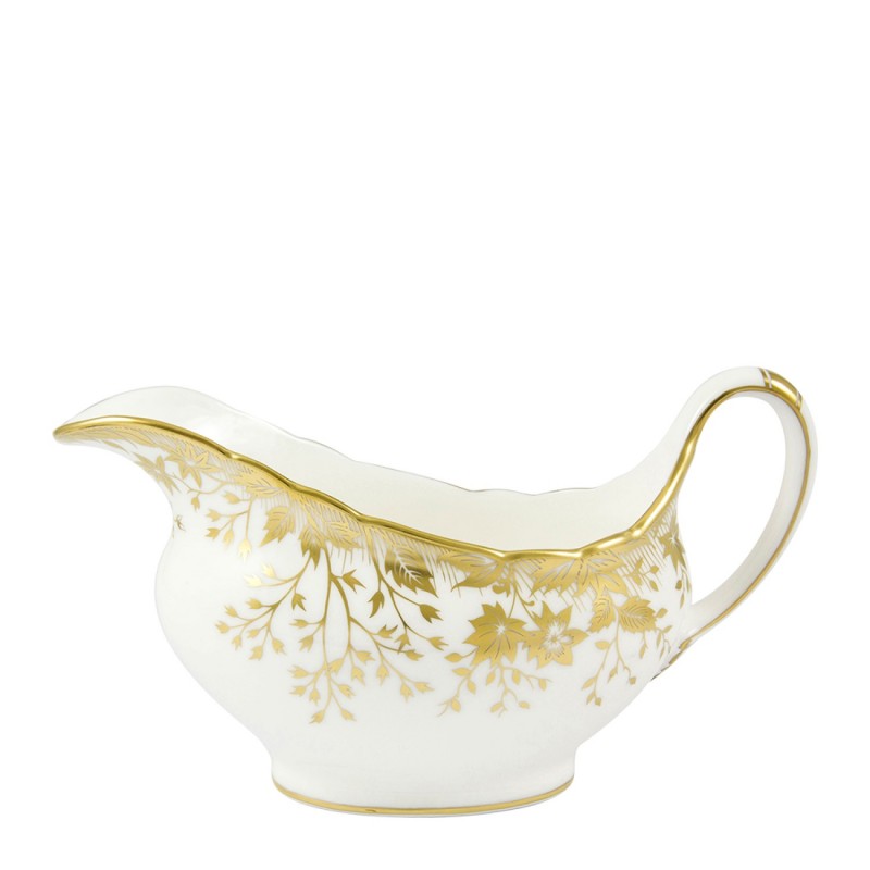 Royal Crown Derby Arboretum Gold Sauce Boat