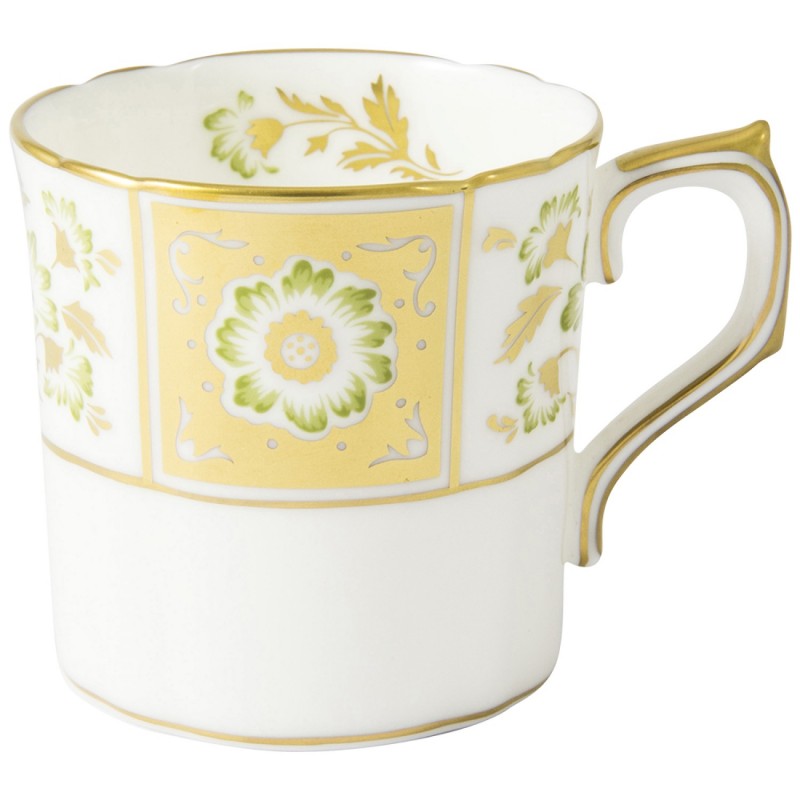 Royal Crown Derby Derby Panel Green Coffee Cup