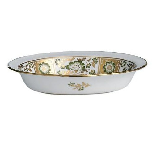 Royal Crown Derby Derby Panel Green Open Vegetable Dish