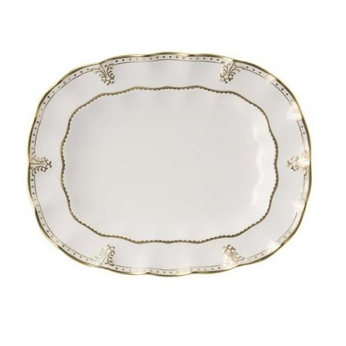 Royal Crown Derby Elizabeth Gold Oval Dish 34cm