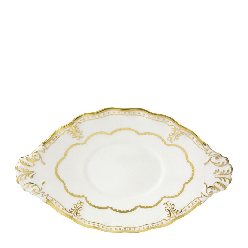 Royal Crown Derby Elizabeth Gold Sauce Boat Stand