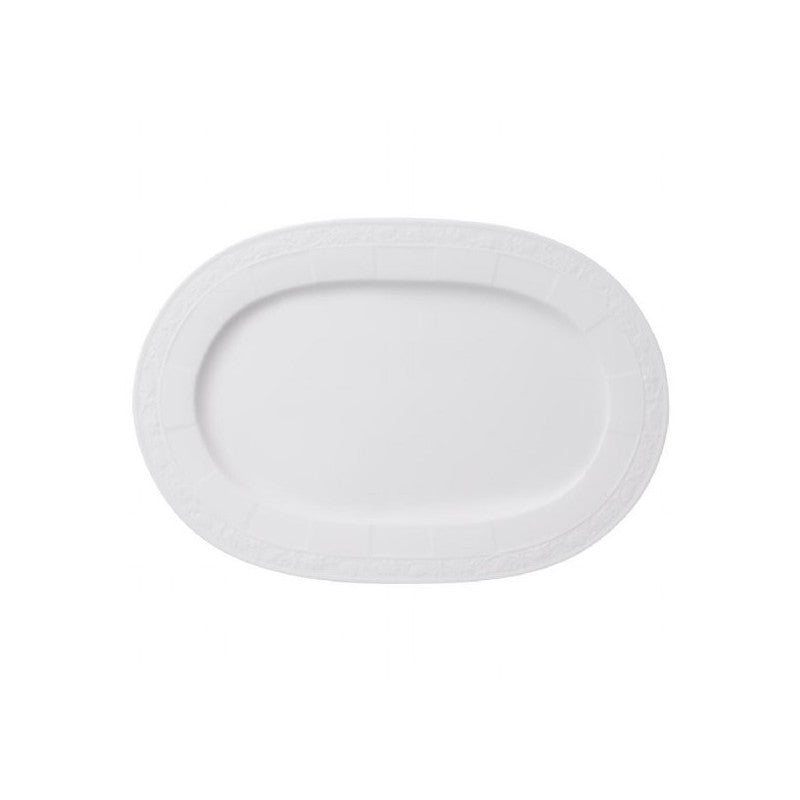 Villeroy and Boch White Pearl Oval Platter 35cm
