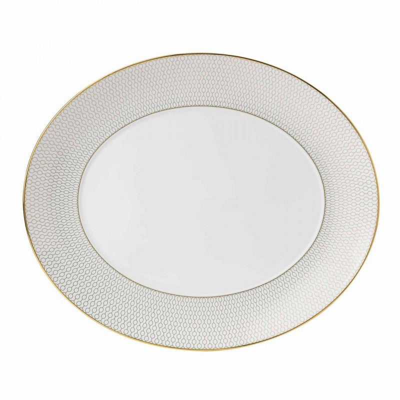 Wedgwood Gio Gold Oval Serving Platter 33cm