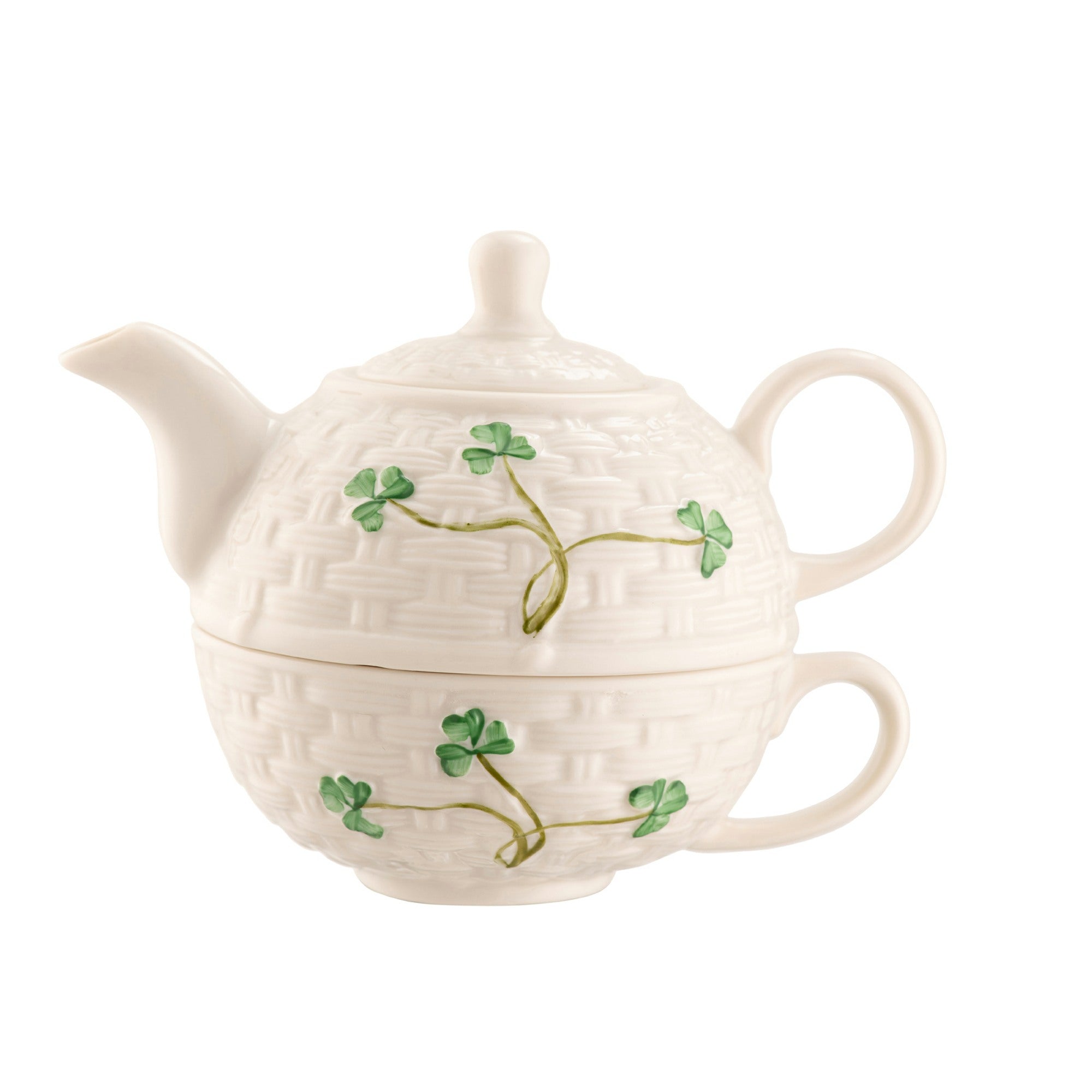 Belleek Classic Shamrock Tea for One