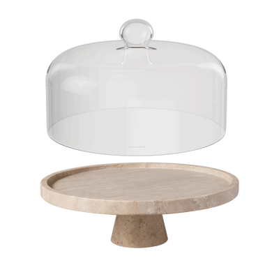 Villeroy and Boch Manufacture Travertine Footed serving platter