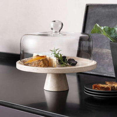 Villeroy and Boch Manufacture Travertine Footed serving platter