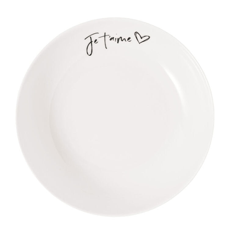 Villeroy and Boch Statement Flat Shallow Bowl Je t'aime