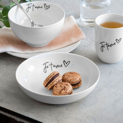 Villeroy and Boch Statement Flat Shallow Bowl Je t'aime