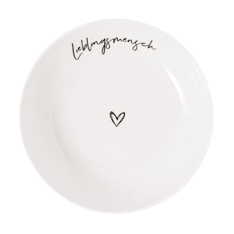 Villeroy and Boch Statement Flat Shallow Bowl Lieblingsmensch