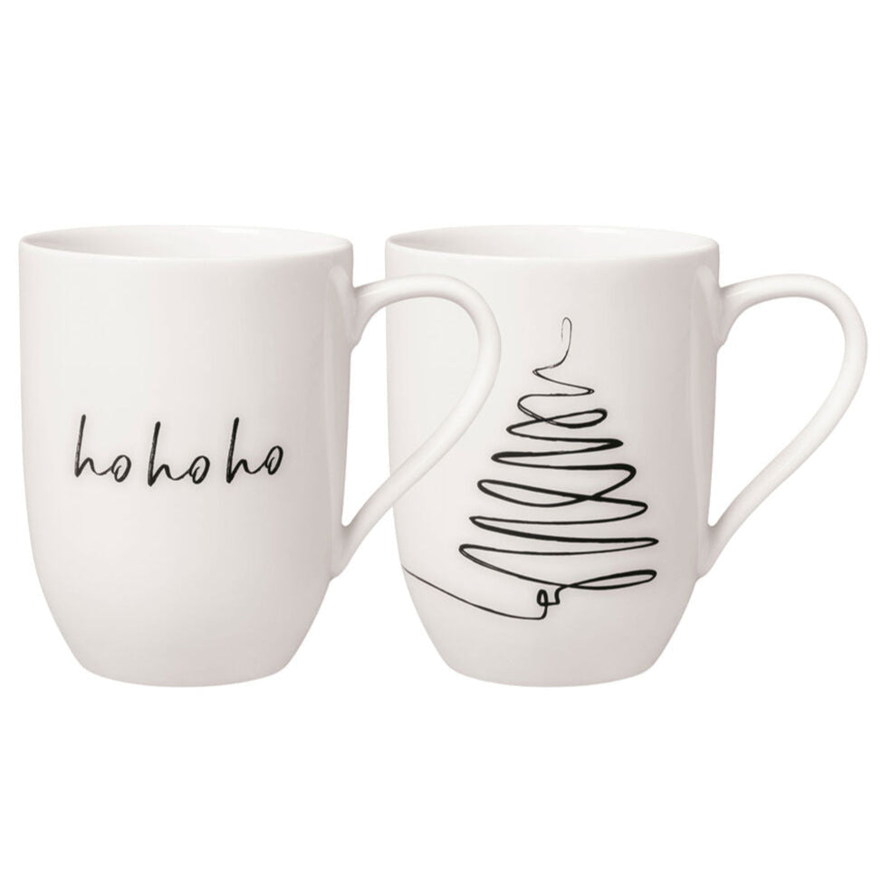 Villeroy and Boch Statement Mug set of 2 Xmas Tree