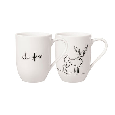 Villeroy and Boch Statement Mug set of 2 Xmas Reindeer