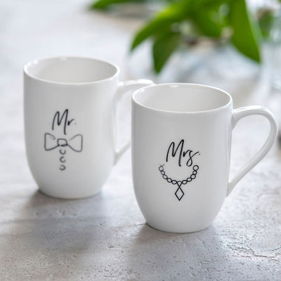 Villeroy and Boch Statement Mug set of 2 Mr and Mrs