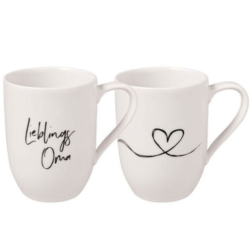 Villeroy and Boch Statement Mug set of 2 Favourite Grandma