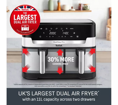 Tefal DUAL XXL STAINLESS STEEL EY942DG1