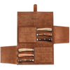 Wusthof Ikon Selection 6-piece Steak Knife Set with Leather Knife Roll