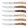 Wusthof Ikon Selection 6-piece Steak Knife Set with Leather Knife Roll