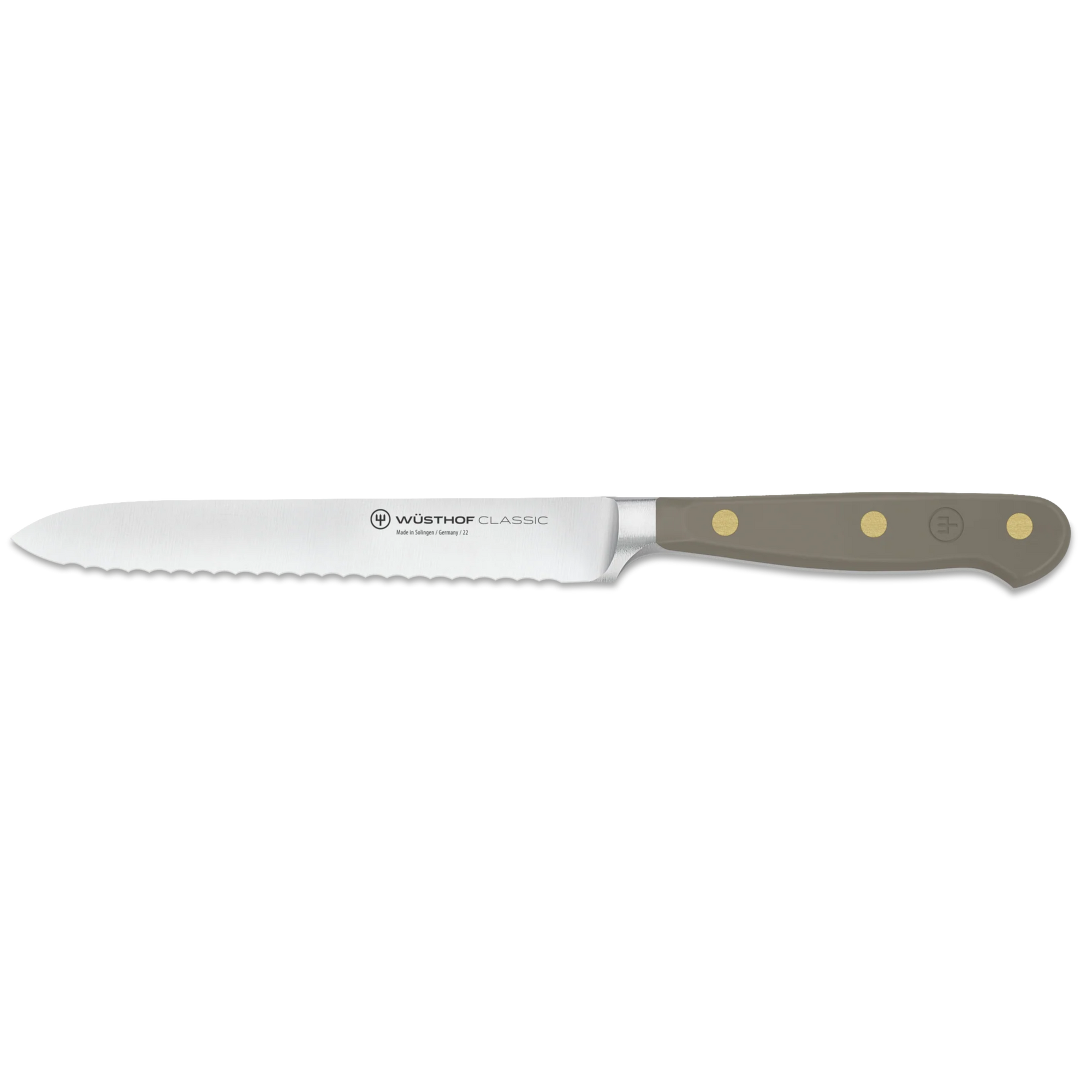 Wusthof Classic Colour Serrated Utility Knife 14 cm - Velvet Oyster