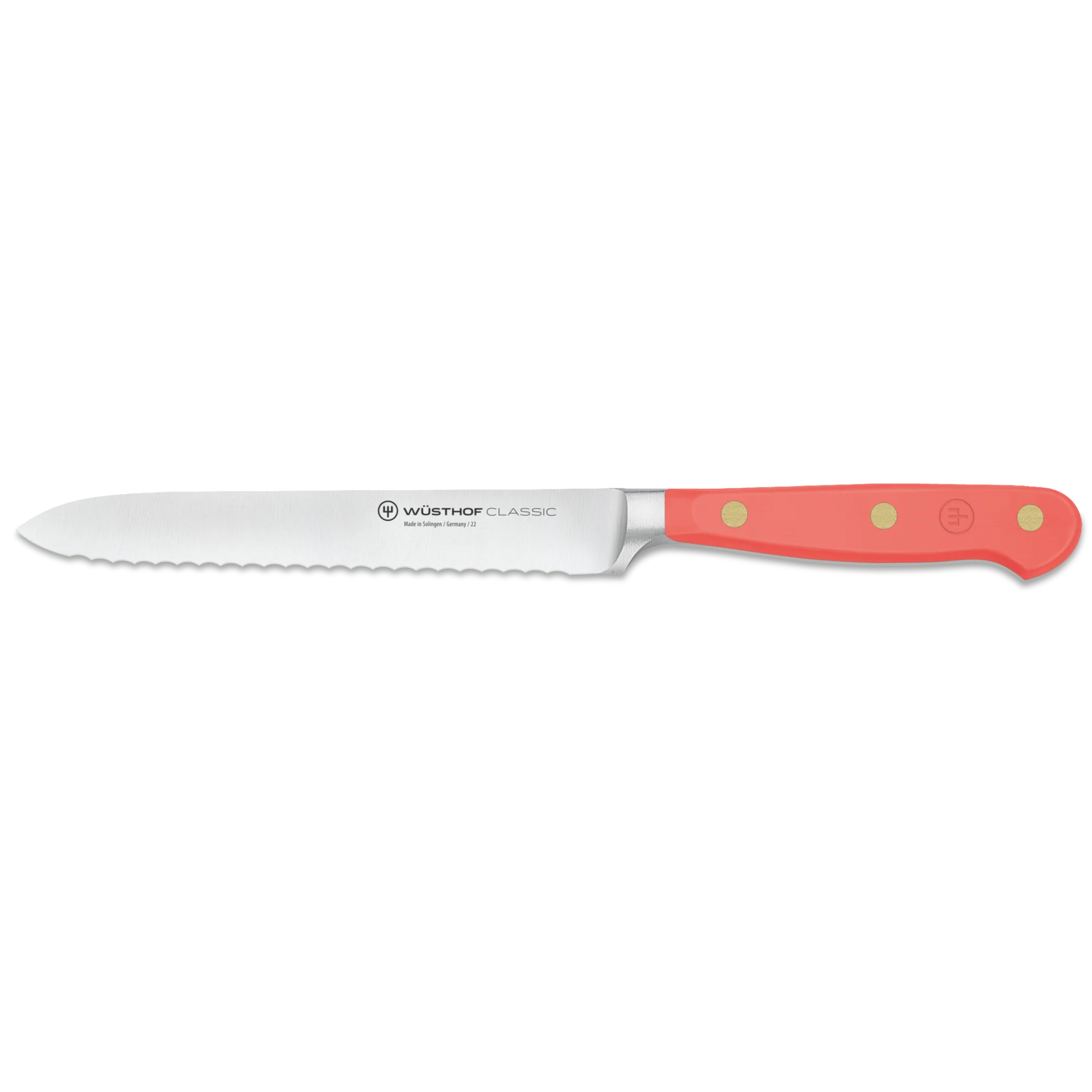 Wusthof Classic Colour Serrated Utility Knife 14 cm - Coral Peach