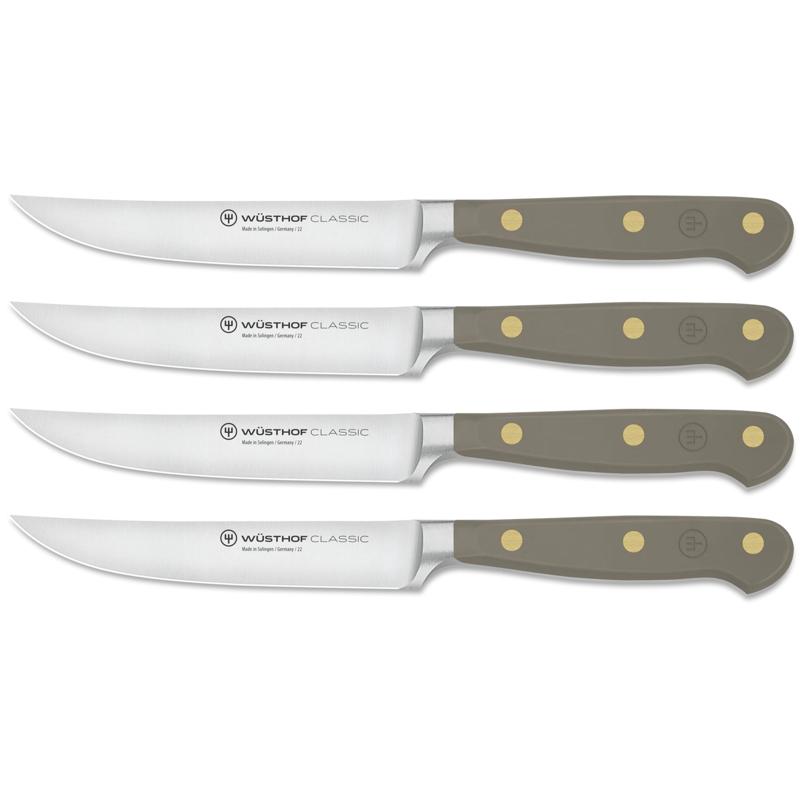 Wusthof Classic Colour 4 Piece Steak Knife Set - Velvet Oyster