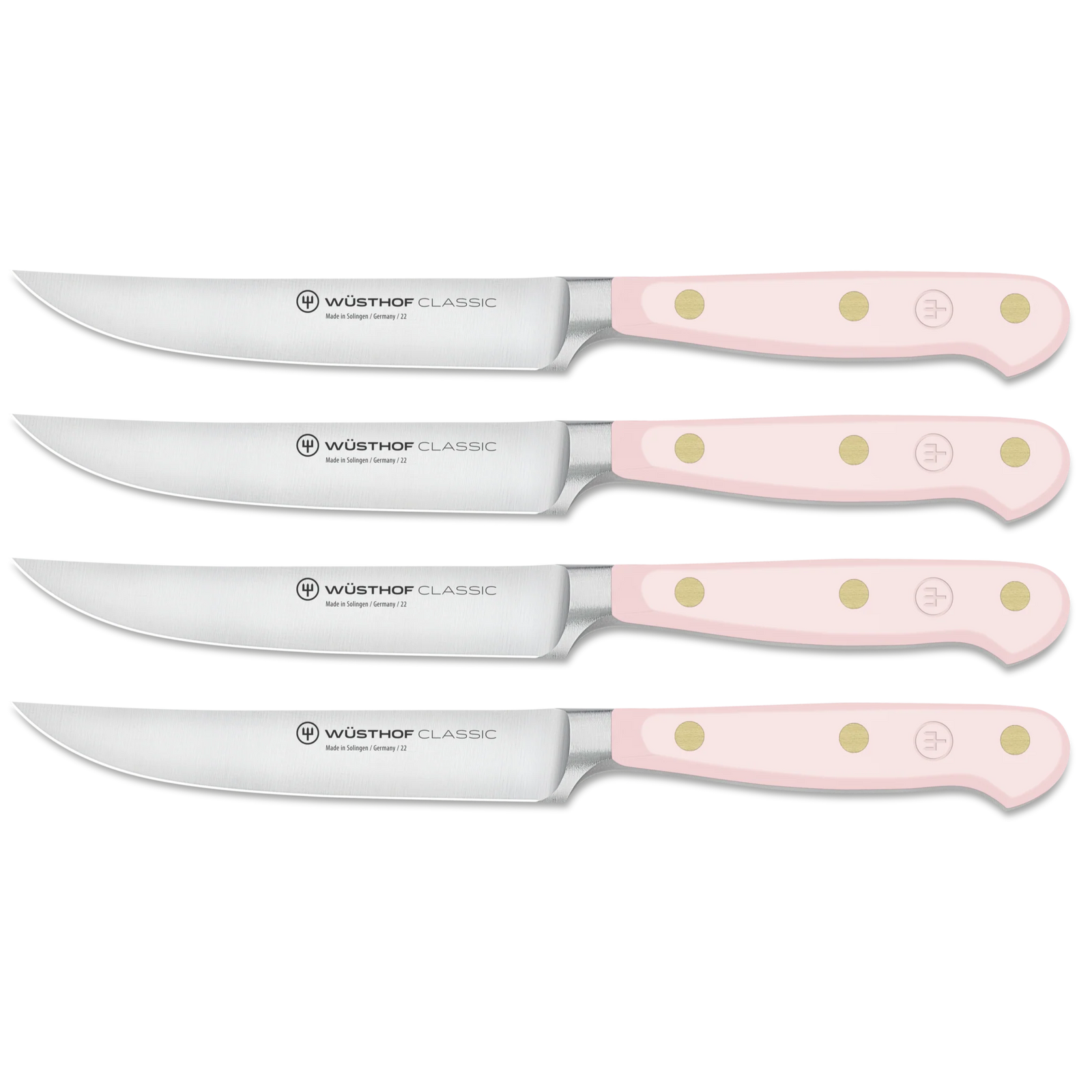 Wusthof Classic Colour 4 Piece Steak Knife Set - Pink Himalayan Salt