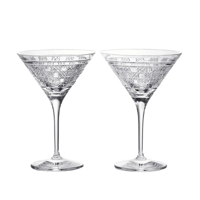Waterford Crystal Opulence Martini Glass Pair