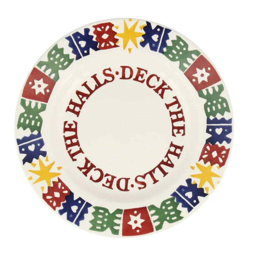 Emma Bridgewater Christmas Crackers Medium Dinner Plate 8.5 Inch