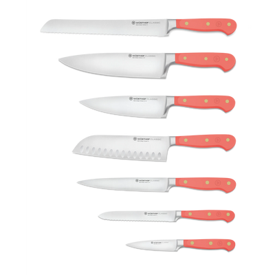 Wusthof Classic Colour 8 Piece Knife Block Set - Coral Peach