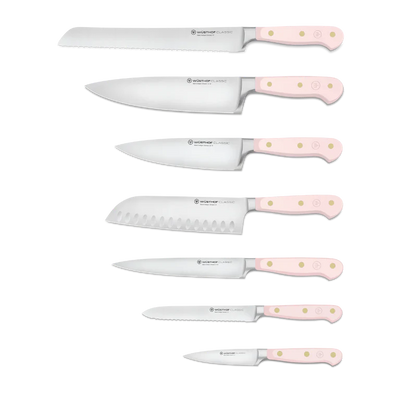 Wusthof Classic Colour 8 Piece Knife Block Set - Pink Himalayan Salt